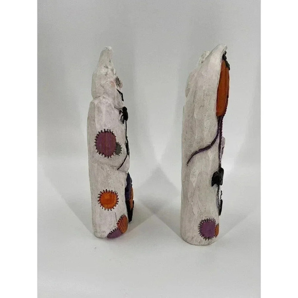 (2) Joelson Industries 1997 Resin Ghosts 10" x 3.25" Halloween Pumpkin, Cat, Bat - Picture 7 of 10
